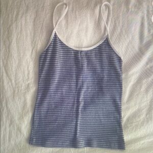 Striped Blue and White Women's Top